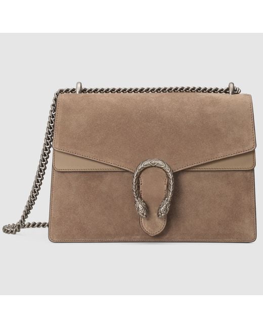 Gucci Dionysus Suede Shoulder Bag in Brown Lyst
